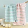 Luxurious Featured Thick Absorbent Cotton Face Towel Set with Wavy Stripes for Adults