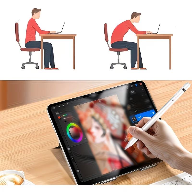 2pcs/set Laptop Stand, Keyboard Phone Stand, Mini Portable Laptop Invisible Stand, Foldable, Durable Metal Material