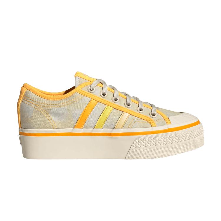 Adidas Nizza Platform Fast Gelblich-Orange Farbton Damen Sneaker Wunderweiß GX4607