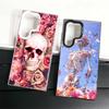 Floral Skull Flower Skeleton Shockproof Phone Case for Samsung Galaxy S26 Edge S25 Ultra S24 FE S23 Plus S21 Cover Anti Fall Fun