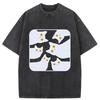 T-shirt Moda per le Feste Unisex I Gatti Ti Guardano T-shirt Lavata Manica Corta Oversize Harajuku Tunike Sportive