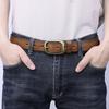 3.3CM Fashion Men High Quality Genuine Leather Belt Luxury Designer Belts Men New Copper Buckle Strap Male Jeans For Man Cowboy