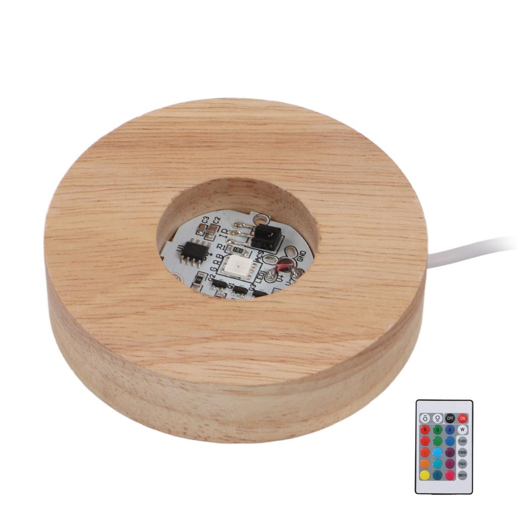 LED Light Base Wood Material Eco Friendly Elegant Style Sturdy Durable Wide Application Color LED Base