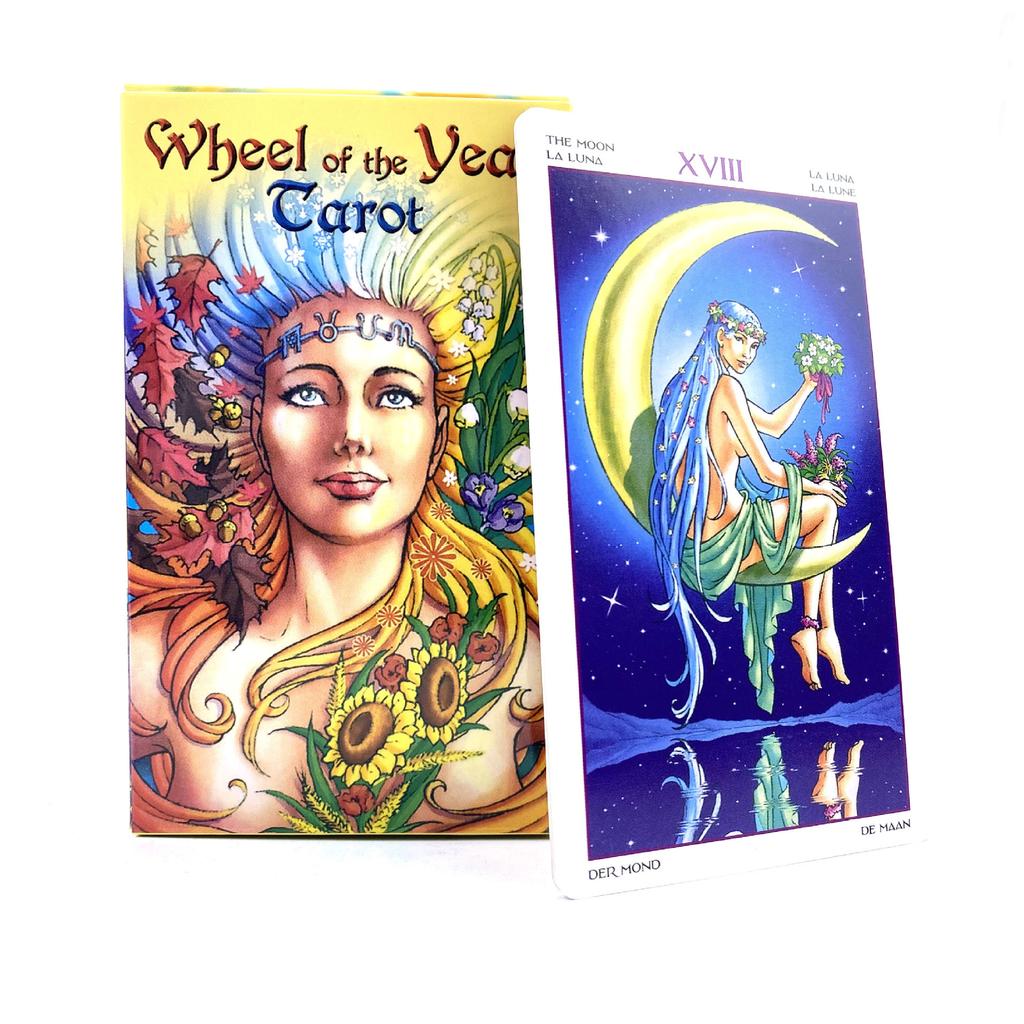 12*7cm Wheel of Year Tarot Cards with Paper Manual Board Games Deck Card