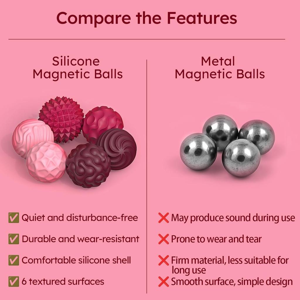 Geliştirilmiş İkinci Nesil Silikon Manyetik Küreler Fidget Oyuncak Kaygı Küreleri Otizm Sakinleştirici Oyuncak Çocuk Yetişkinler Stres Giderici Duyusal Oyuncak