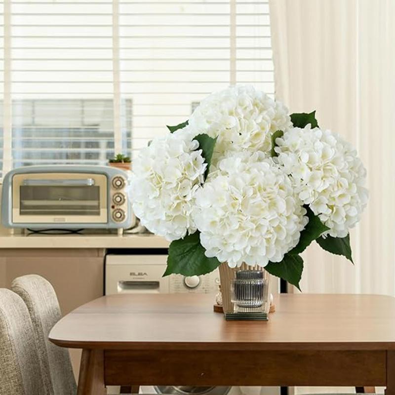1 szt. 39 cm Biały Sztuczny Bukiet Kwiatów Hortensji do Dekoracji Domu, Pokoju, Ślubu, Dekoracja Stołu, Kompozycja Kwiatowa