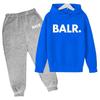Marka Balr Dres Dziecięcy Chłopcy Dziewczynki Bluza Spodnie Dresowe Zestaw Dwuczęściowy Wiosna Jesień Zestawy Dziecięce z Kapturem Modne Casualowe Bluzy z Kapturem