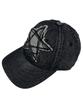 SK8ER ROCK Doodle Star Washing Denim Ball Cap (Black)