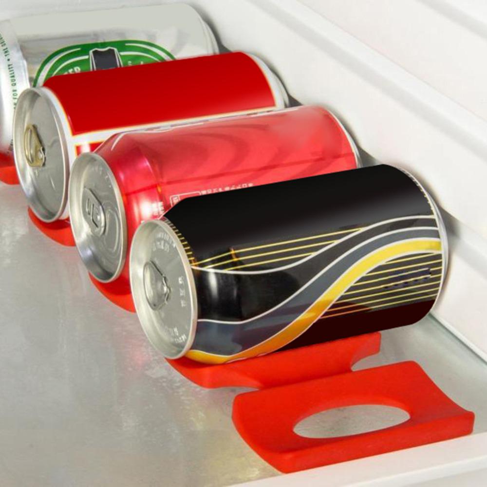 Bottle Rack Holder Storage Rack Red Silicone Fridge Can Beer Wine Mat Stacking Tidy Tool Kitchen Accessories Gadgets Organizer