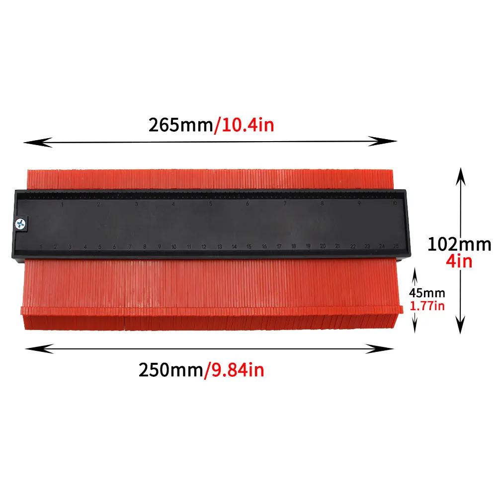 Multifunctional 5/10inch Curved Ruler Type Taking Device Woodwork Adjustable Contour Duplicator Measure Marking Cutting Template