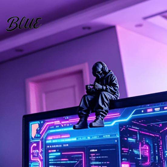 Durable Pla Character Figure 3D Printed Skeleton Figurine Gaming Desk Decor Sitting Statue Game Small Room Decor Decoration Computer & Edge