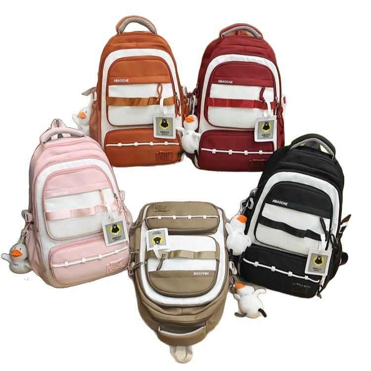 Schoolbag new Mori simple junior high school high school students high value ins large capacity lightweight burden reduction versatile dirt-resistant