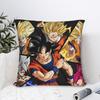 Dbz Goku Square Pillow Cases Japanese Anime Cushion Covers Vintage Zippered Decor Pillowcase For Bed 40X40Cm