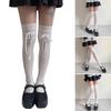 Fishnet Thigh High Stockings Tights for Women Ballet Laces Up Thigh High Stockings Over the Knee Socks Hosiery Streetwear