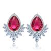 Accessoires, High-End Wassertropfen Zirkon Edelstein Ohrstecker.
