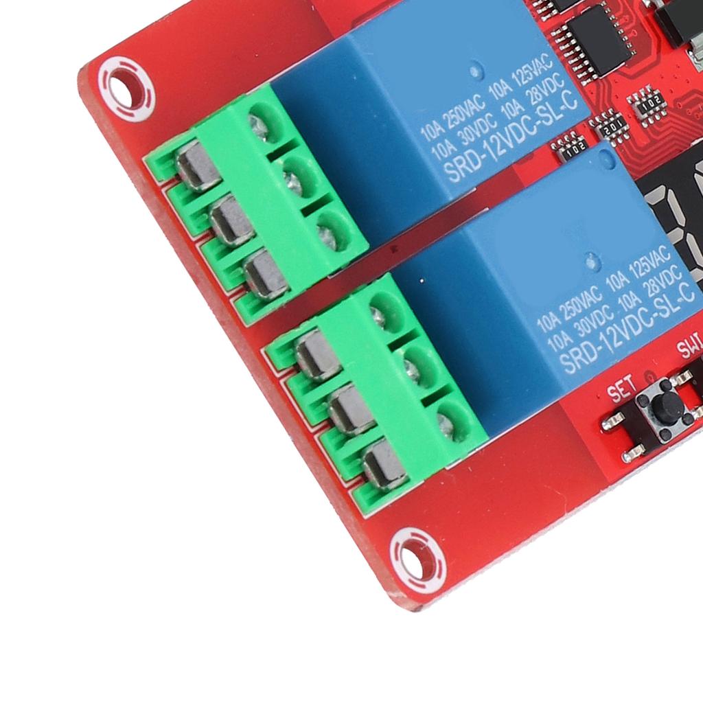 Time Delay Relay Multi Functional 2-Channel Self Lock Cycle Timing Module Board