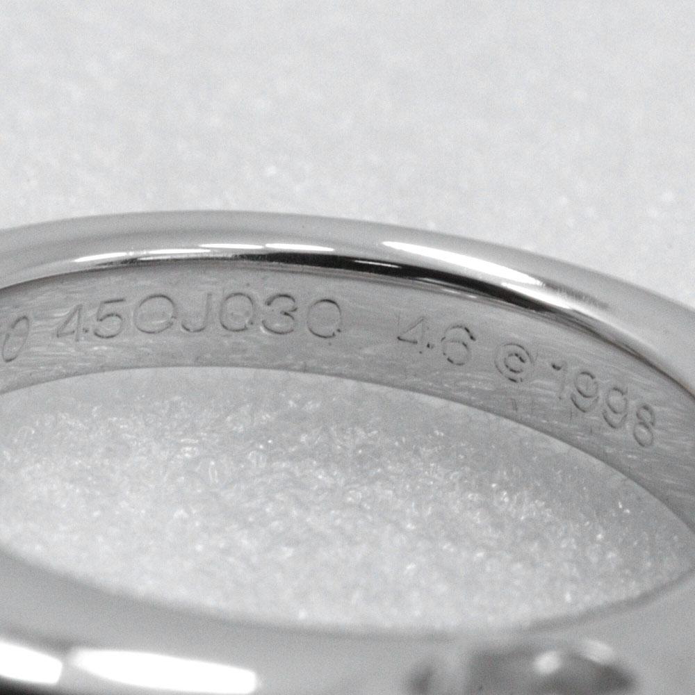 Cartier C Do Solitaire Ring K18 White Gold/diamond #3.7(US Size) 7.5g Women Used