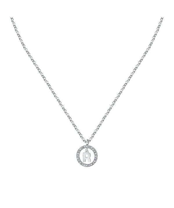 

La Petite Story Letter R Steel Necklace With Clear Crystal LPS10ASF22 For Women