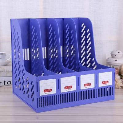 Office Supplies File Holder A4 Desktop Storage File Column Stationery Plastic Thick File Frame File Organizer