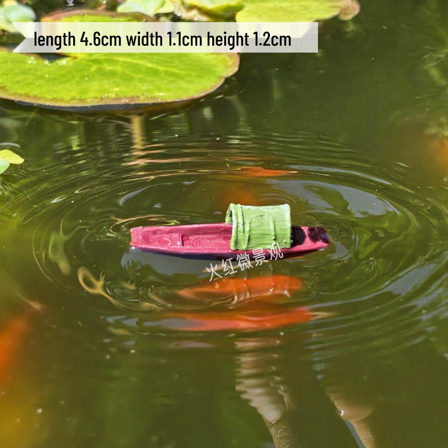 Мини Плавающий Сампан Лодка Орнамент для Аквариума и Украшения Бонсай Ландшафта