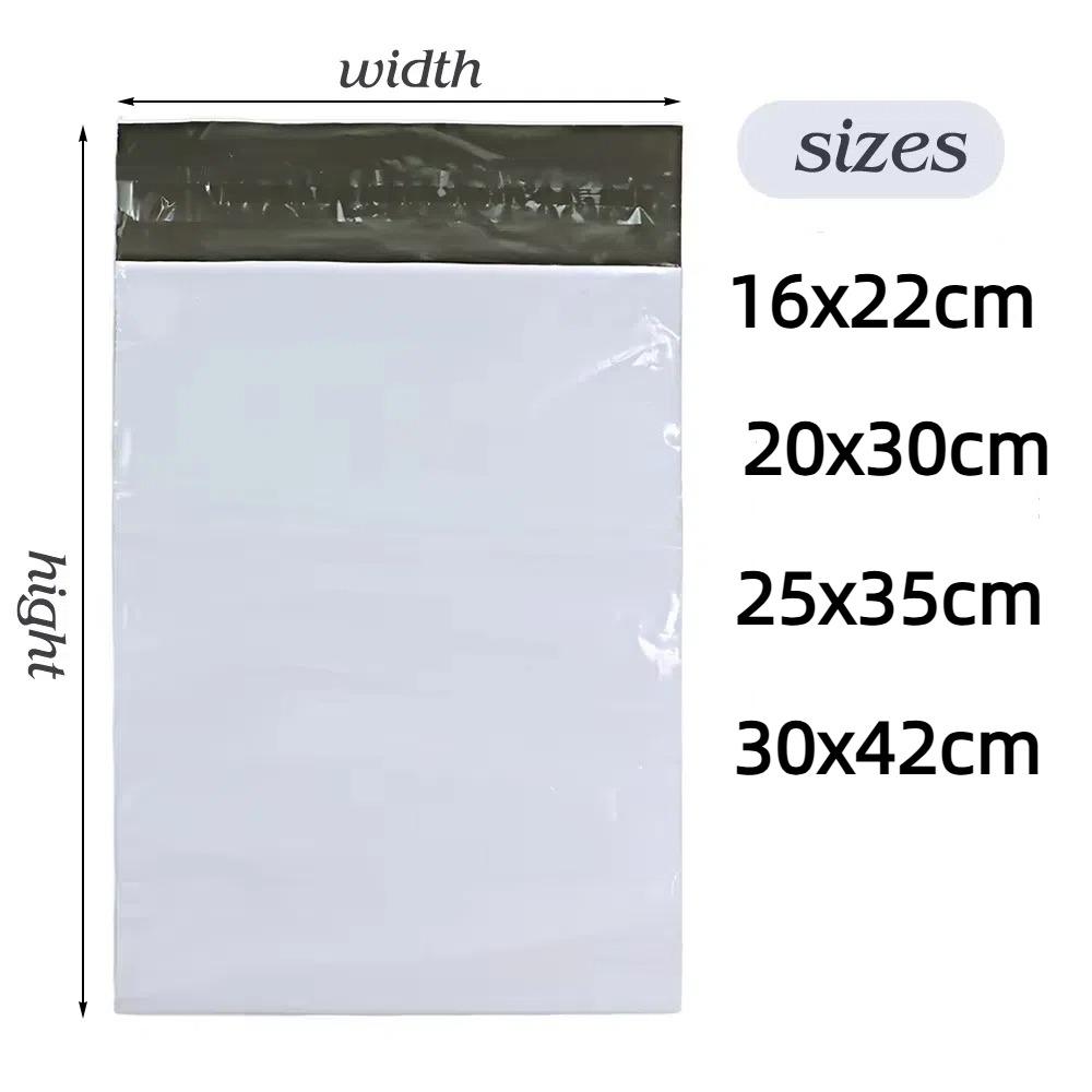 100pcs Waterproof Packaging Bag Sealing Sealed Express Mail Bag For Transportation Mailing