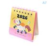 2026 Horse Year Mini Desk Calendar Cartoon Portable Coil Monthly Calendar Planner Office And Home Decor New Year'S Present