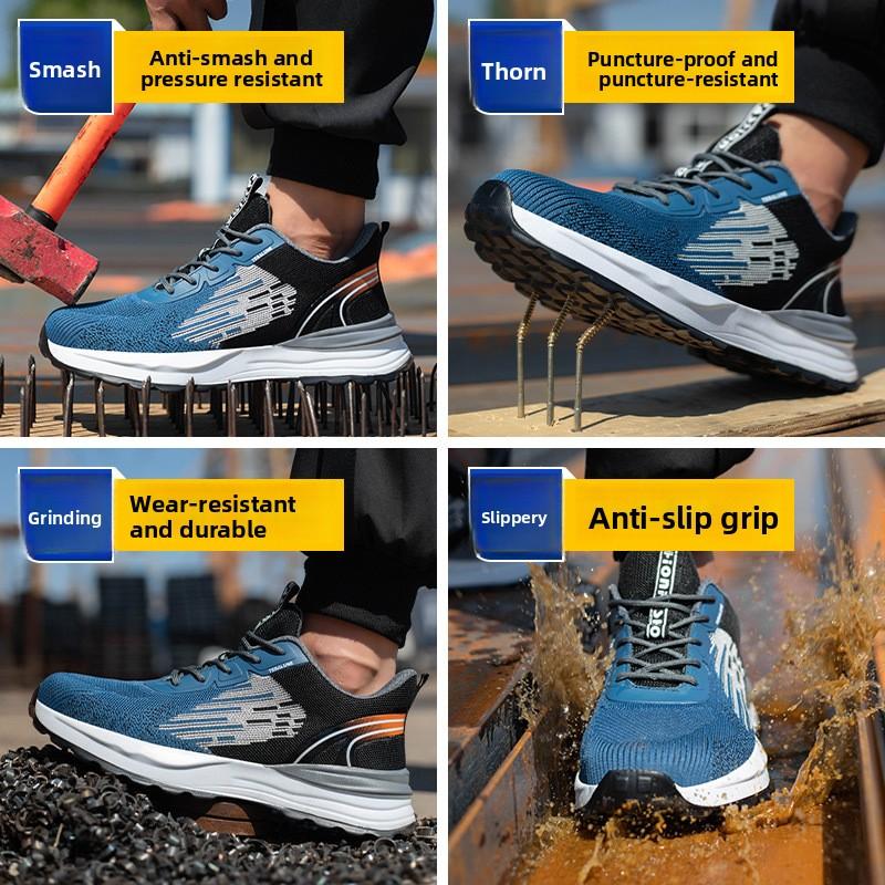 plastic toe safety boots lightweight ventilated safety shoes anti smash shoe puncture proof comfortable work shoes for men women