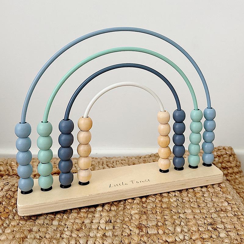 Colorful Four-Row Abacus for Early Math Learning and Teaching Aids