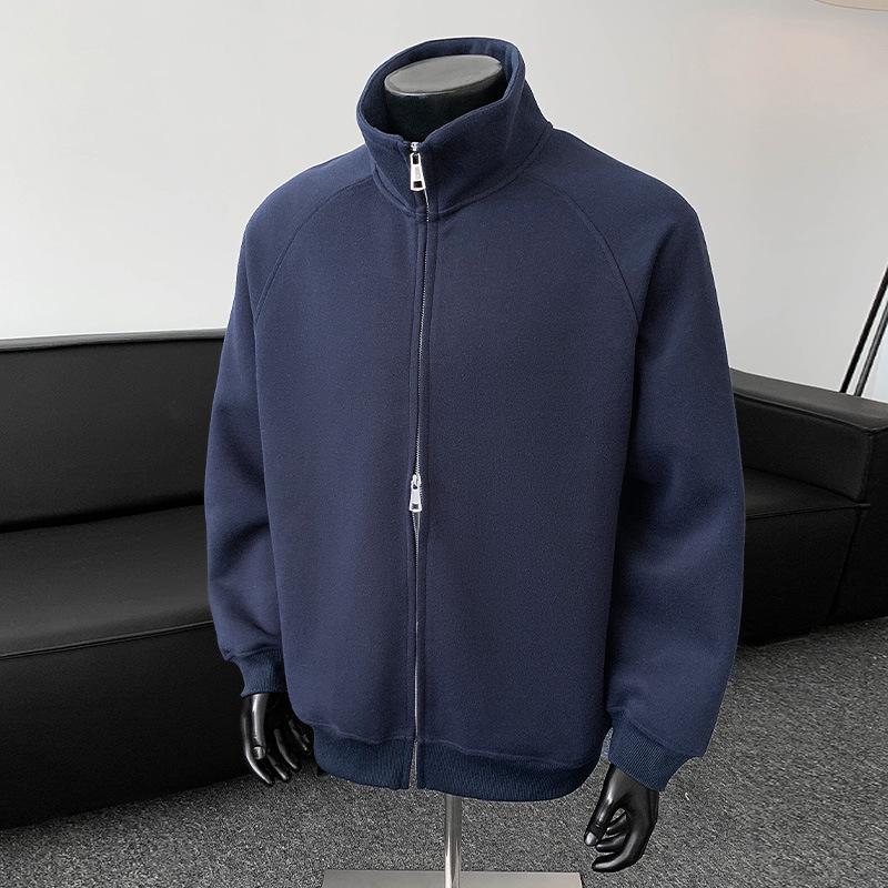 Spring Men's Youth Zipper Hoodie Jacket - American Style Cardigan