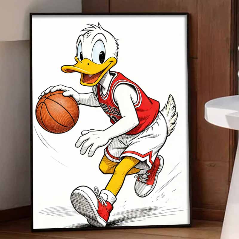 Disney Donald Duck Basketball Sports Diamond Paint Painting Art Kit Handmade DIY5D Home Decor Gift