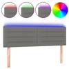 VidaXL LED Headboard Bedroom Furniture Double Bed Accessory Head of Bed Frame Interior Dark Grey 3121751
