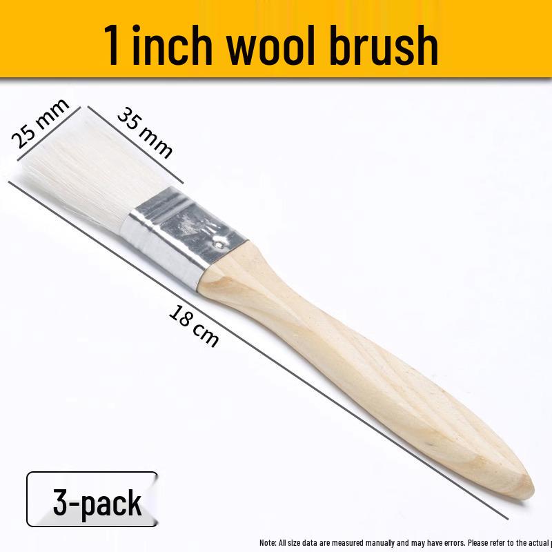 Traceless Soft Lamb Wool and Bristle Brush for Baking, Paint Coating, and Barbecue