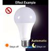 VzzUoo LED E27 Light Control Sensor Light Bulb 12W 9W 7W AC85-265V Day Night Light Auto ON OFF Patio Porch Smart Lamp For Garden