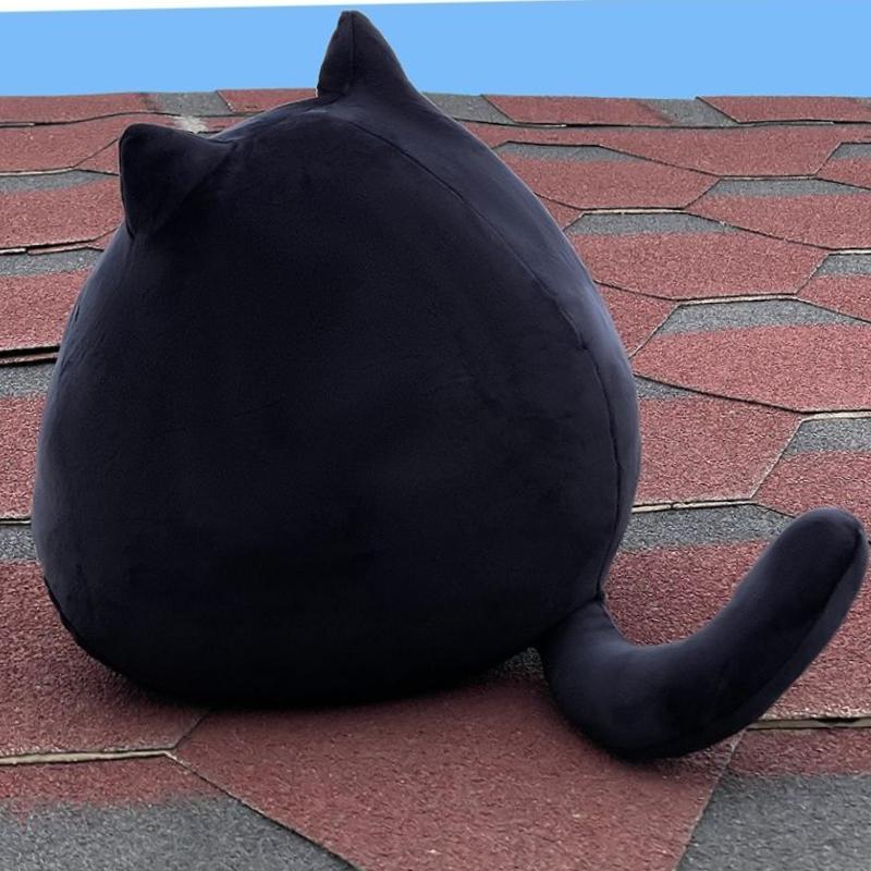 Plush Toys Cute Black Cat-shaped Pillow Boys Girls Cats Dolls Nap Pillow Sleep