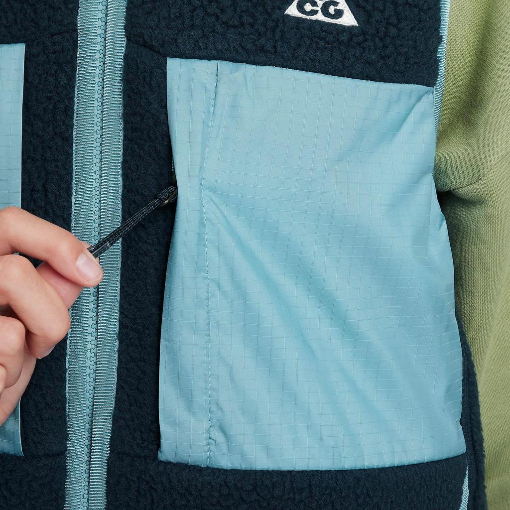 Nike Therma-FIT ACG Series Loose Warm Comfortable Kids Vests Navy-Blue Turquoise FZ5424-478