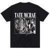 Vintage Tate McRae Signature Print T Shirt Streetwear The World Tour 2025 Fashion Tshirts Cotton Oversized Women T Shirts