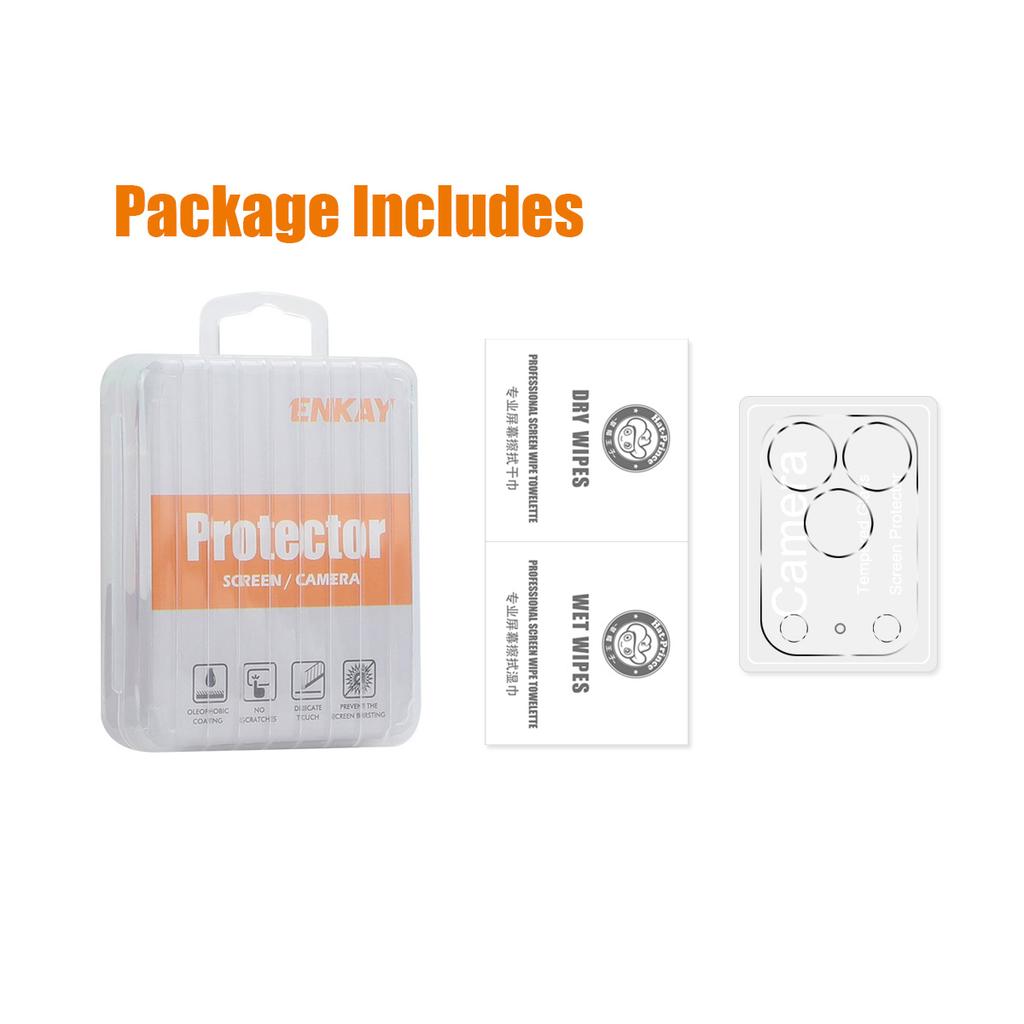 Pro iPhone 17 Pro Max Ochrana objektivu fotoaparátu ENKAY Hat-Prince Integrované tvrzené sklo Fólie na objektiv