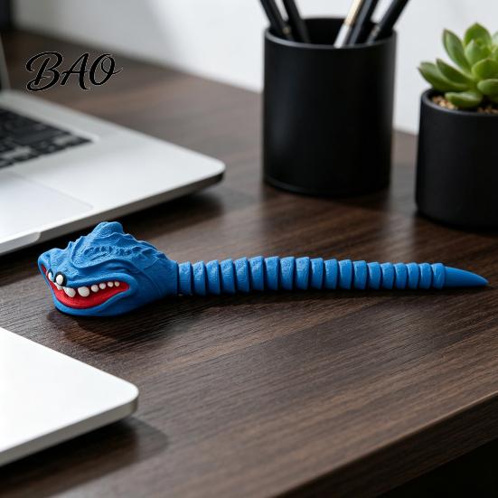 Fun Desk Accessory 3D Printed Sea Monsters Ornament, Flexible Articulated Action Figure, Fantasy Ocean Creature Deep Statue for Decor And Collectible