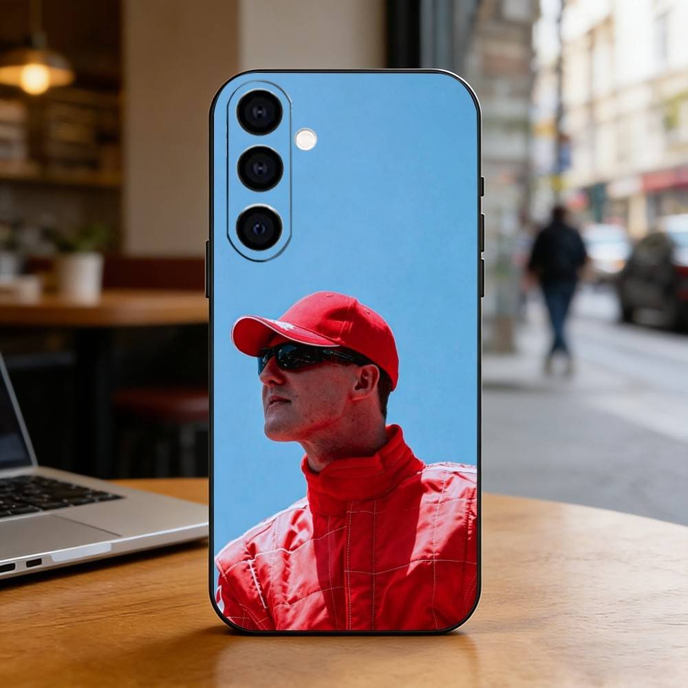 Racing Driver M-Michael S-Schumacher Phone Case Black Silicone Soft For Samsung Galaxy A73,A72,A71,A70,A53,A52,A51