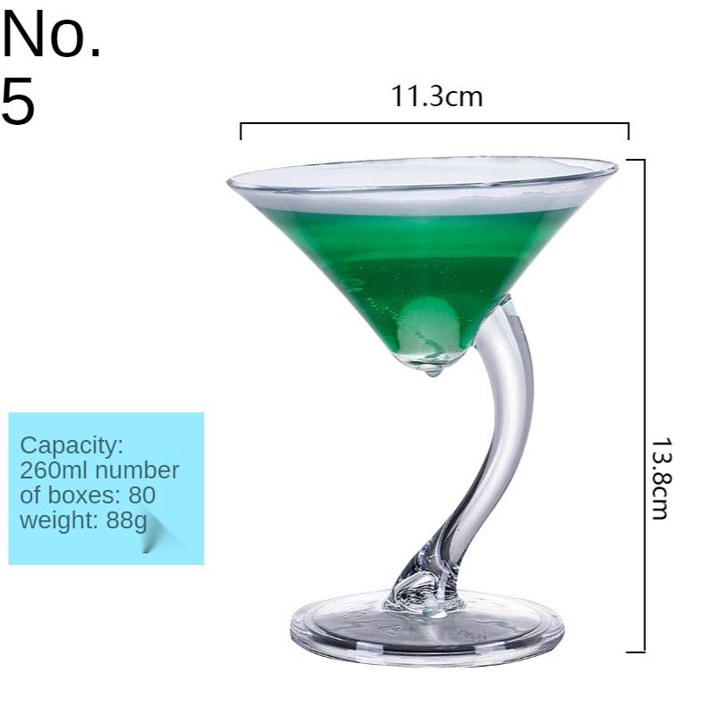 1PC Kreative Acryl Cocktail Glas Kühlen Kunststoff Wein Bar Martini Pc Margaret Champagner Tassen