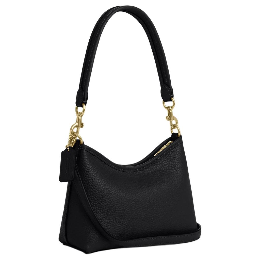 Coach Laurel 19 Letter Logo Gold Hardware Leather Crossbody Shoulder Bag Small Women Bags Black CBH16-IMBLK