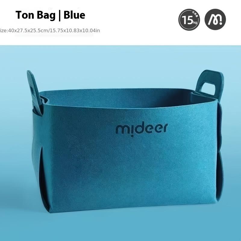 

Large Foldable Storage Basket High-Capacity Felt Storage Bin for Organizing Clutter for Home and Trunk Storage синій
