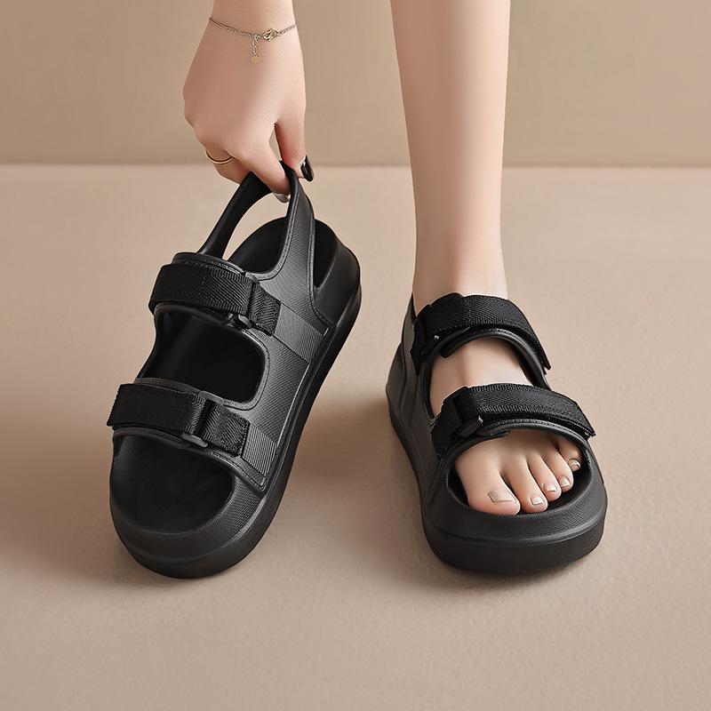 Black sports sandals new spring and summer platform beach shoes Roman sandals