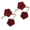 Flexible Fabric Curtain Clip Floral Twist Design Holdbacks for Drapes Home Decors Perfect for Office,Pack of 2