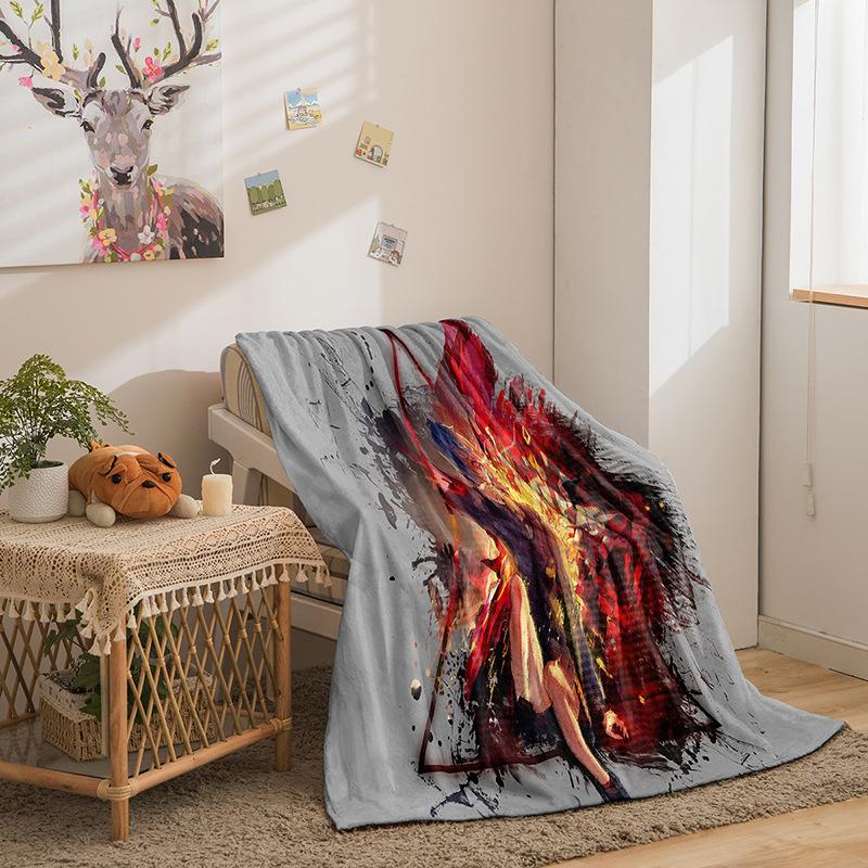 Tokyo Ghoul Series Flannel Blanket 3D Printed Sofa Blanket Thickened Blanket