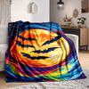 1pc Moon Bats Print Blanket   Lightweight Flannel Throw Blanket For Sofa, Bed, Living Room, Office, Outdoor Travel, Camping