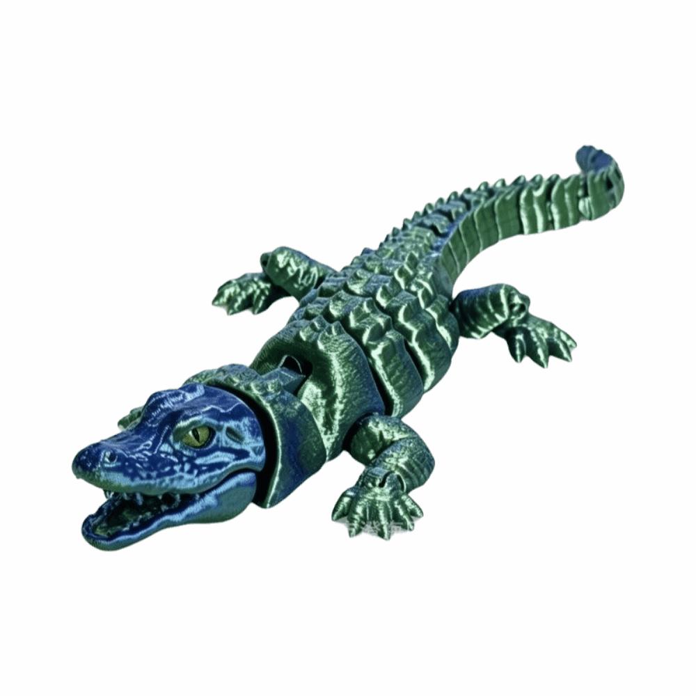 Moveable 3D Printed Simulation Crocodile Model Creative Crocodile Figure Model Home Decoration