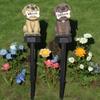 Solar Powered Resin Lawn Lights for Atmosphere Decoration, Small Dog Lawn Lights for Gardens and Courtyards