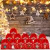 12pcs Christmas Plush Gift Bags For Holiday Decorations And Surprises Drawstring Designs Pouches For Secure Closure top sale