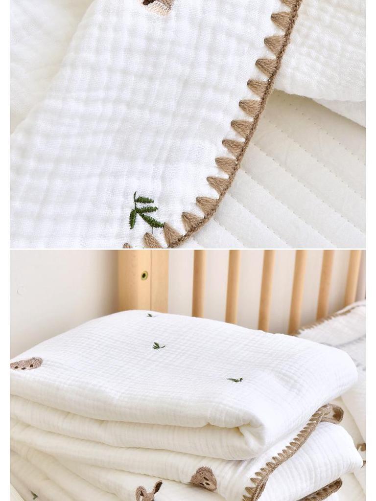 Zavinovačka pro novorozence z čisté bavlny s vyšívanou gázou